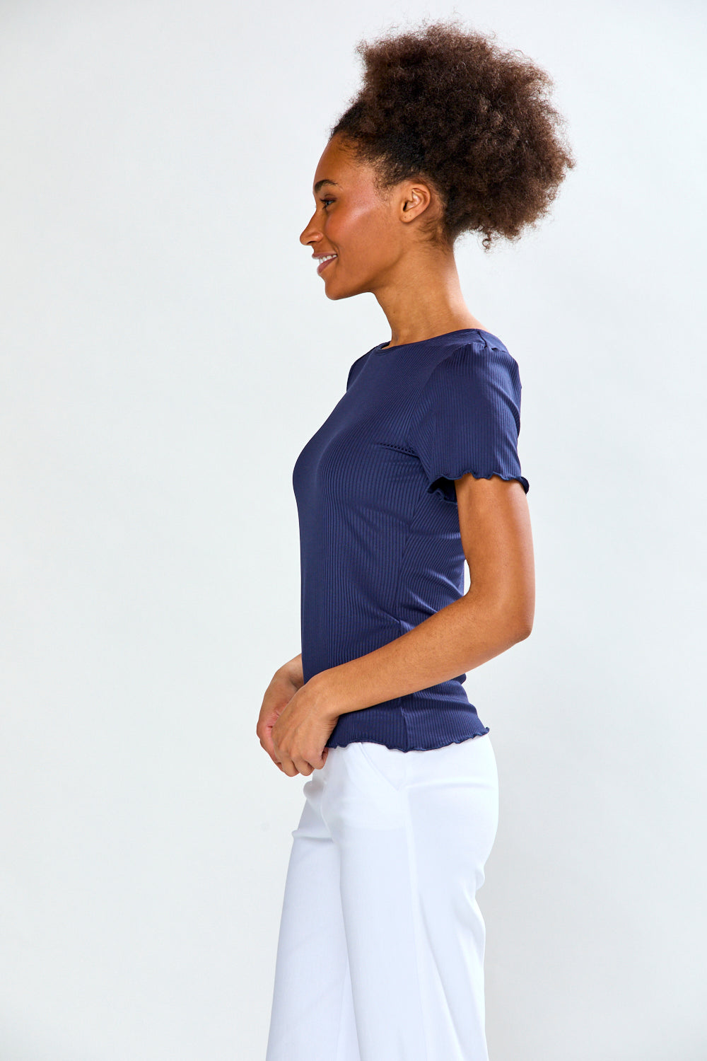 The Polly Top in Navy