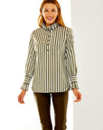 Woman in stripe shirt