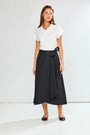 Woman wearing The Aretha Skirt in Black