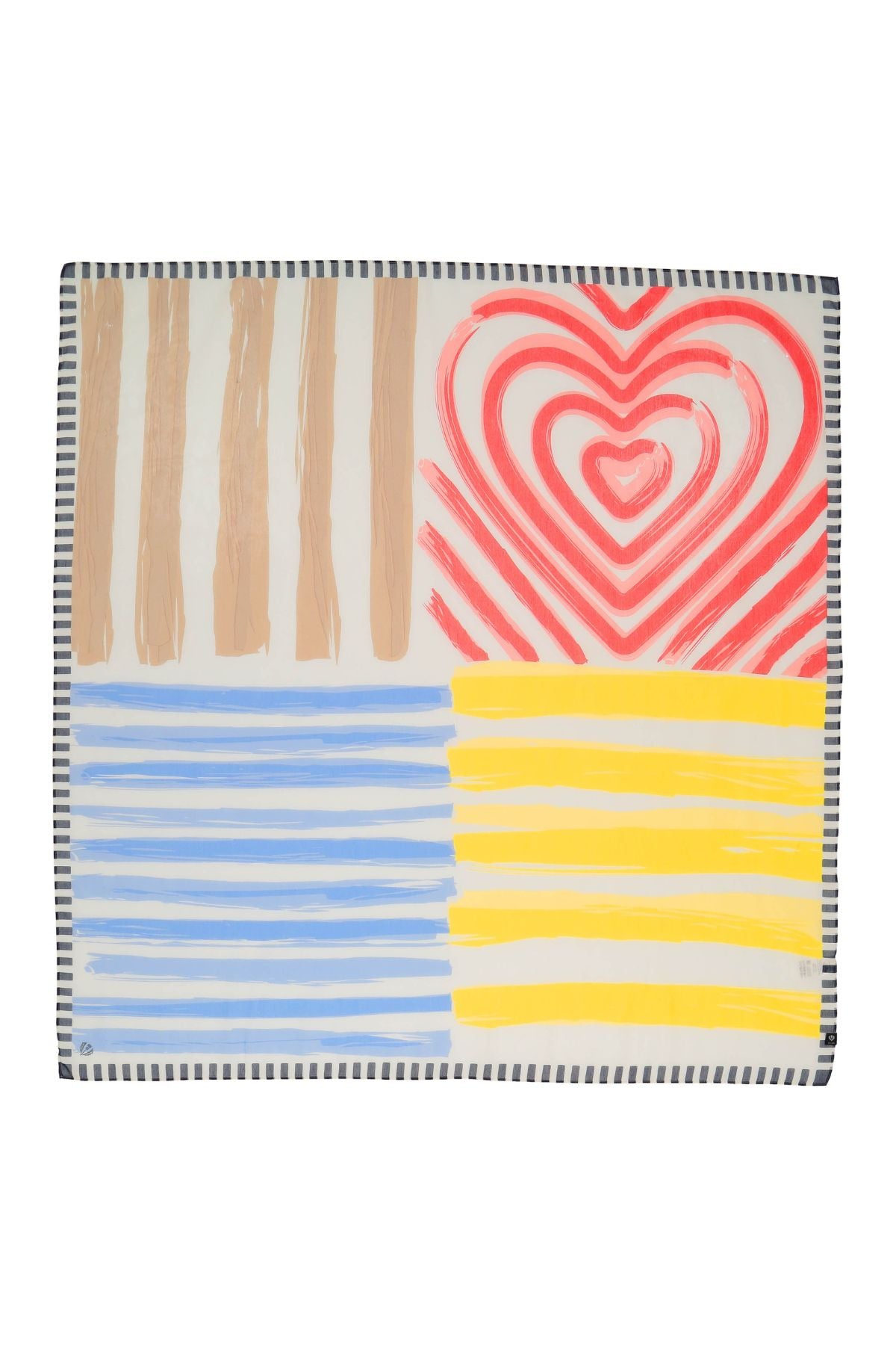 Graphic scarf with heart