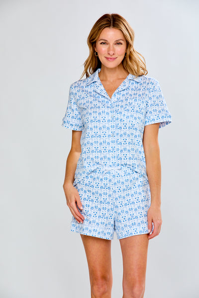The Hydrangea Women's Short Pajama Set – Sara Campbell
