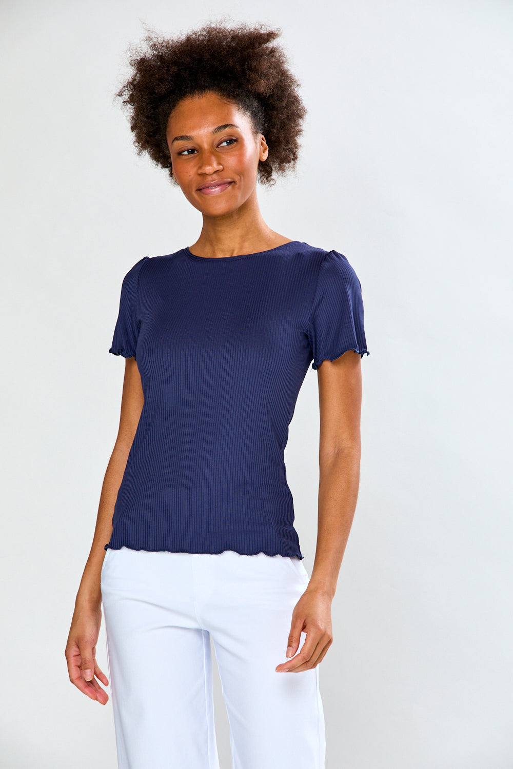 The Polly Top in Navy