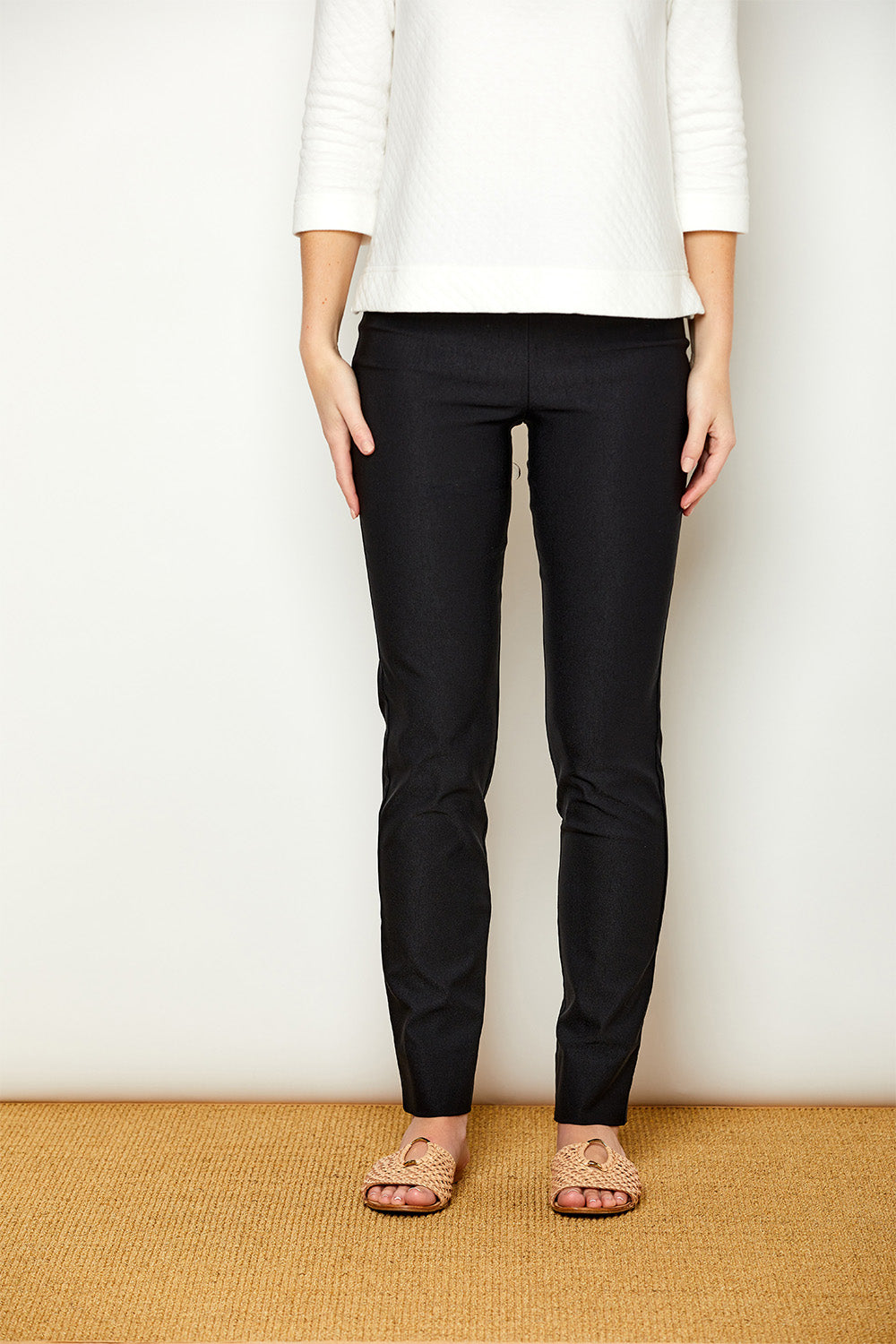 woman in black pants