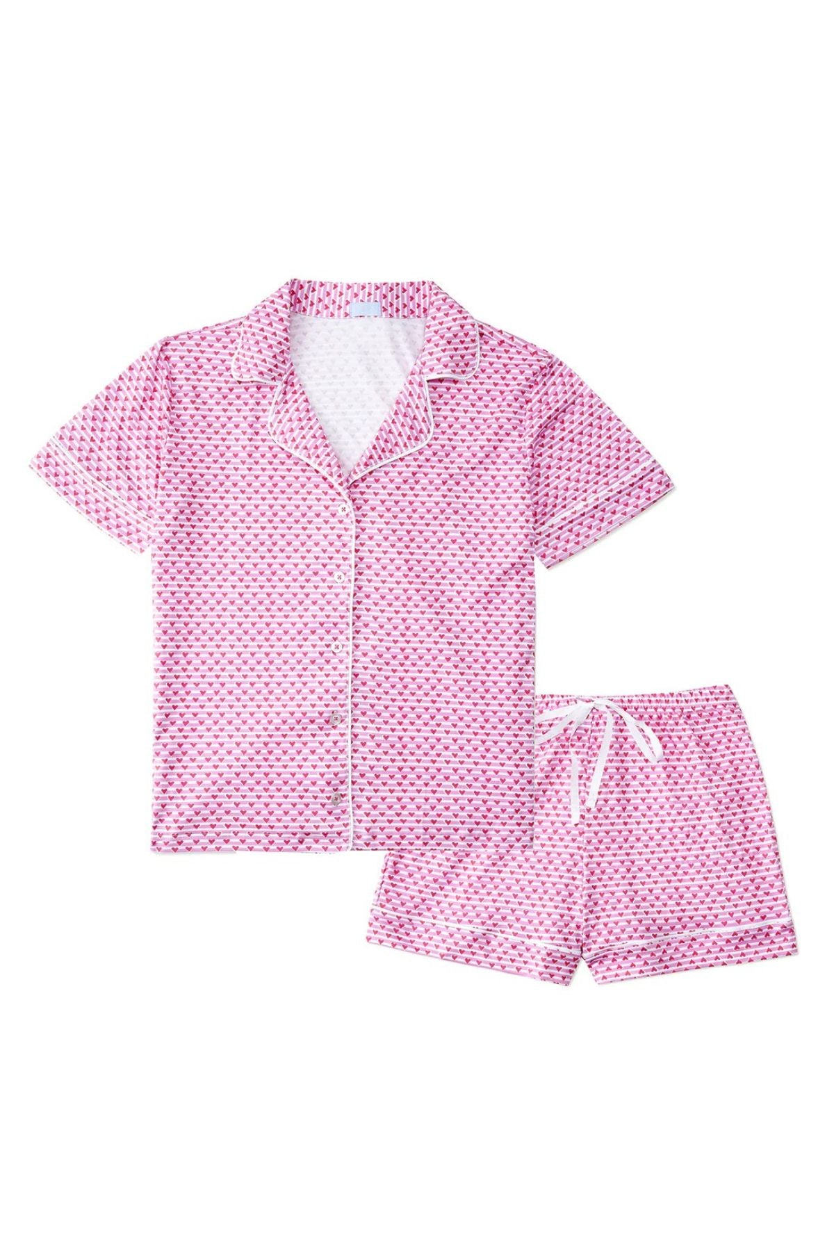 Hearts short pajama set
