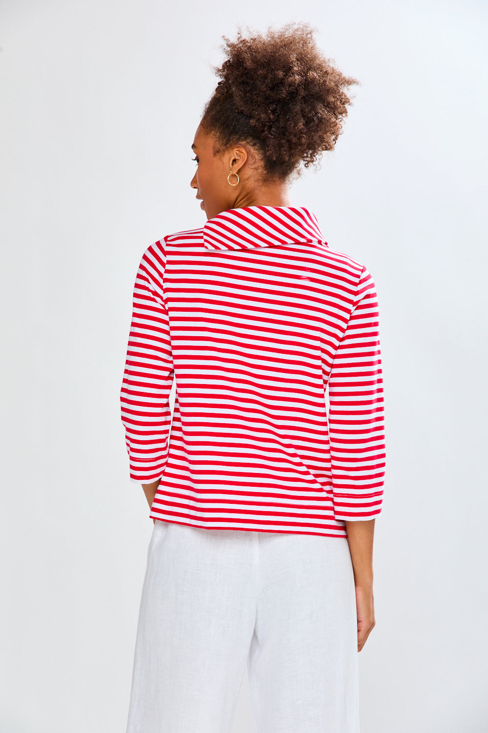 The Stripe Spencer Top in Red – Sara Campbell