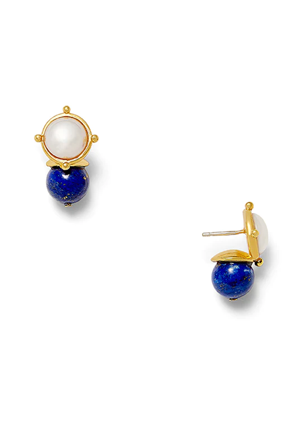 Pearl and blue earring