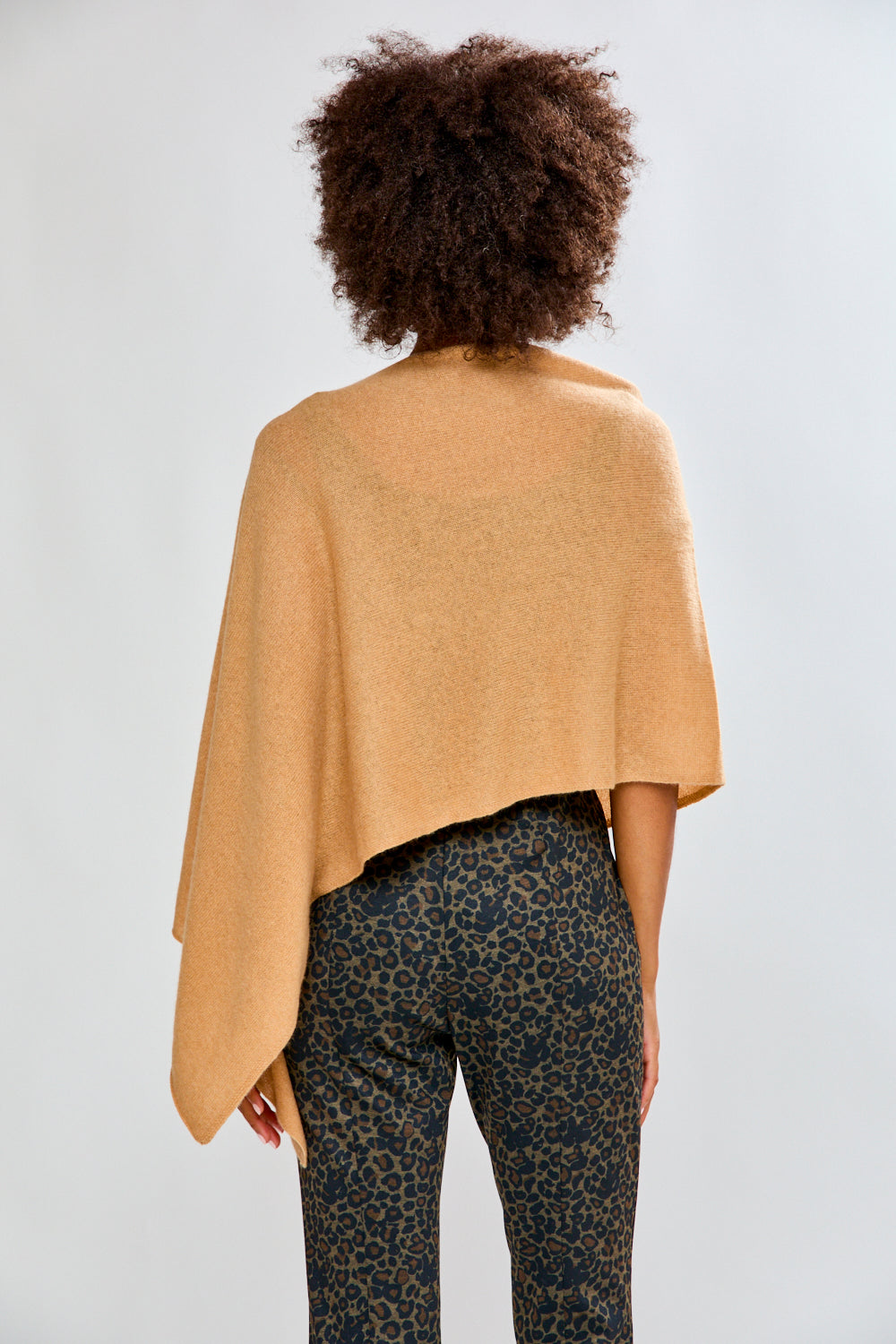 Camel cashmere ruana