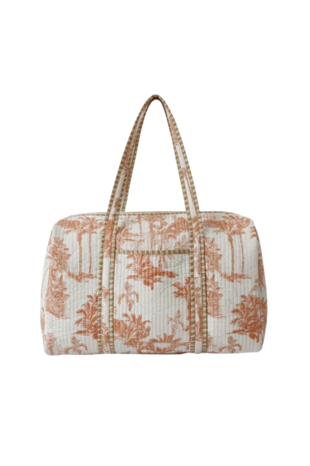 Floral-patterned bag on a white background