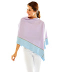 Two Color Wide Tipped Poncho