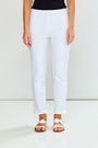 Woman wearing Sheri Pant With Fringe (Ankle Length - 26" Inseam) - White