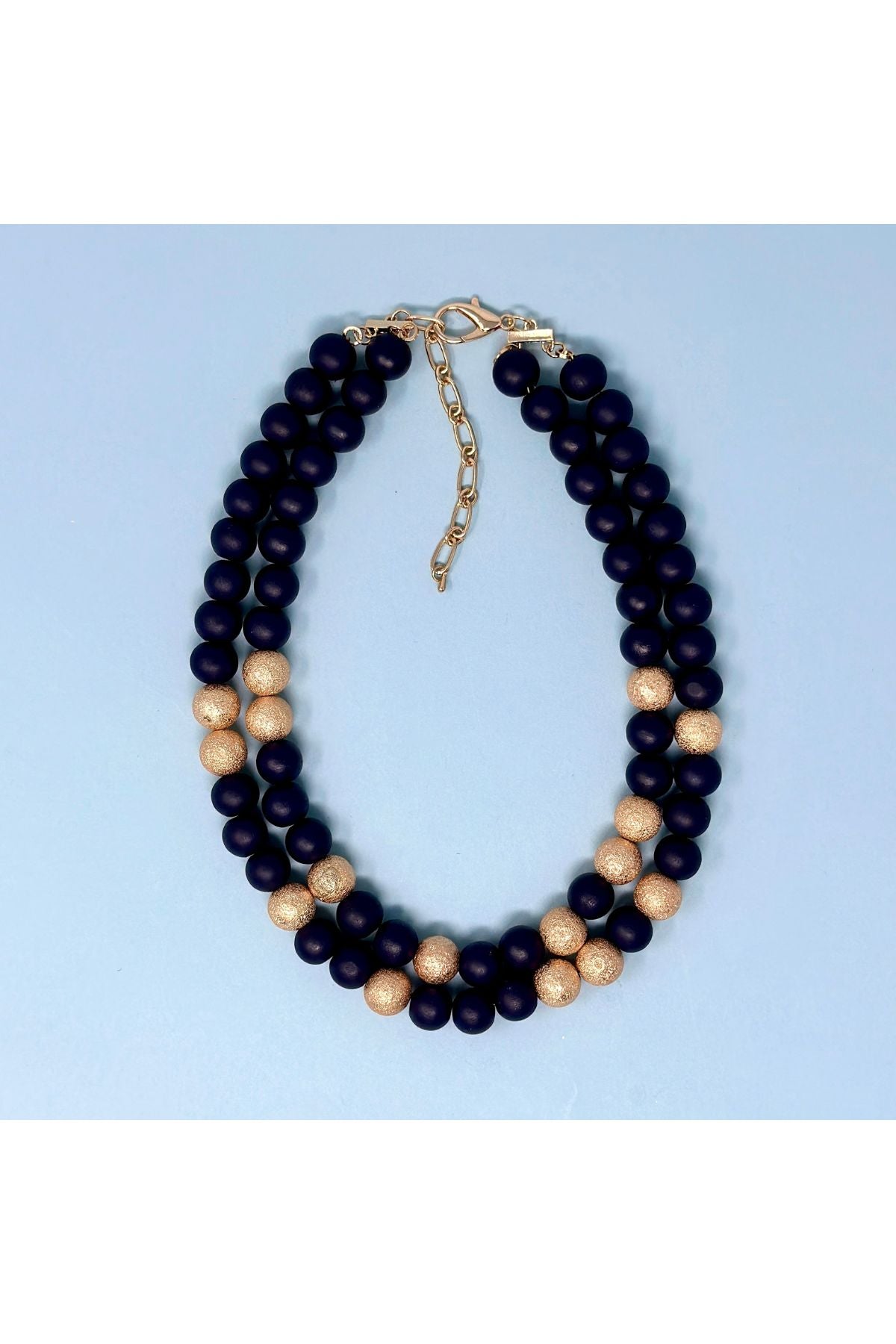 Navy beaded necklace 
