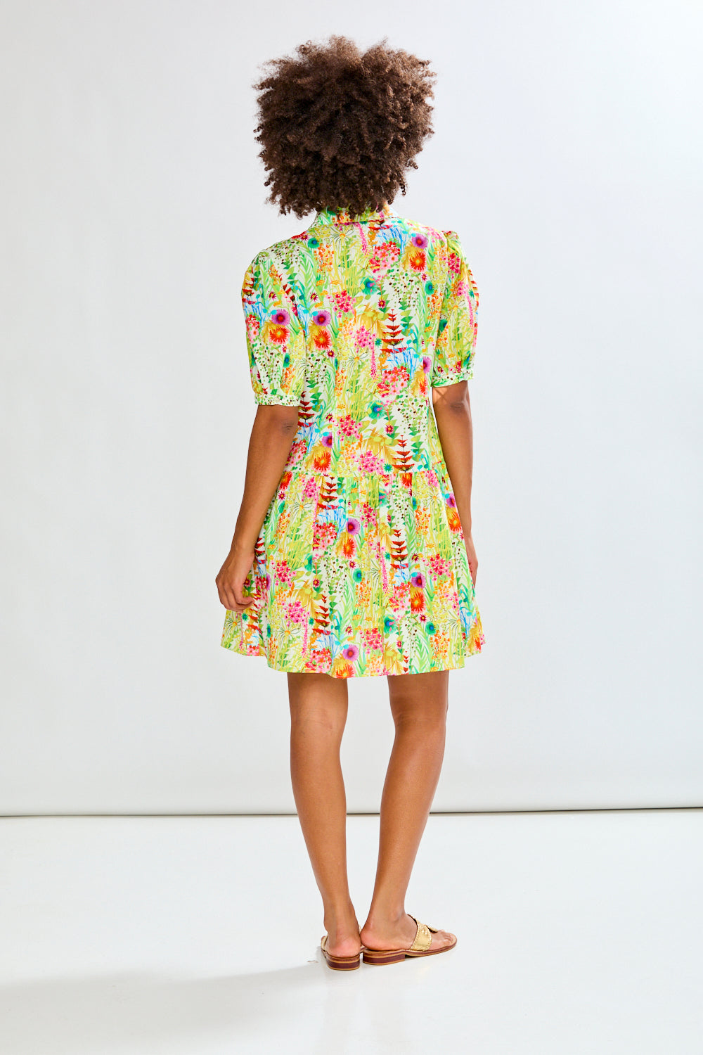 Woman wearing The Jillian Dress in Liberty Fresco