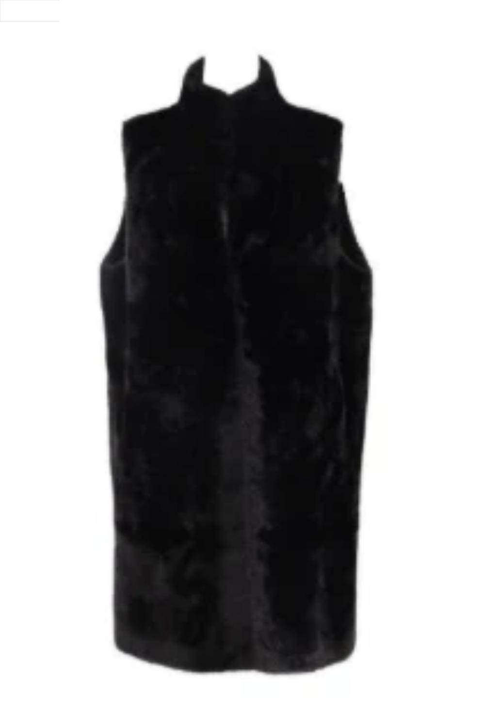 Black sleeveless vest on a white background