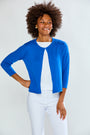 Woman wearing Open Front Cardigan in Black