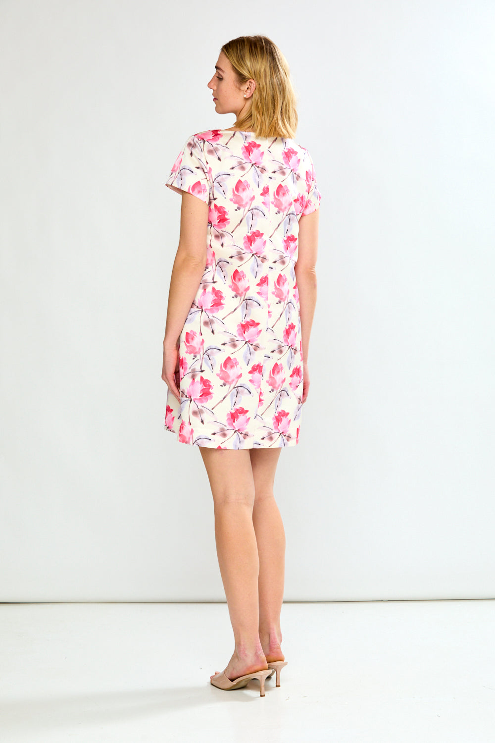 woman in floral dress