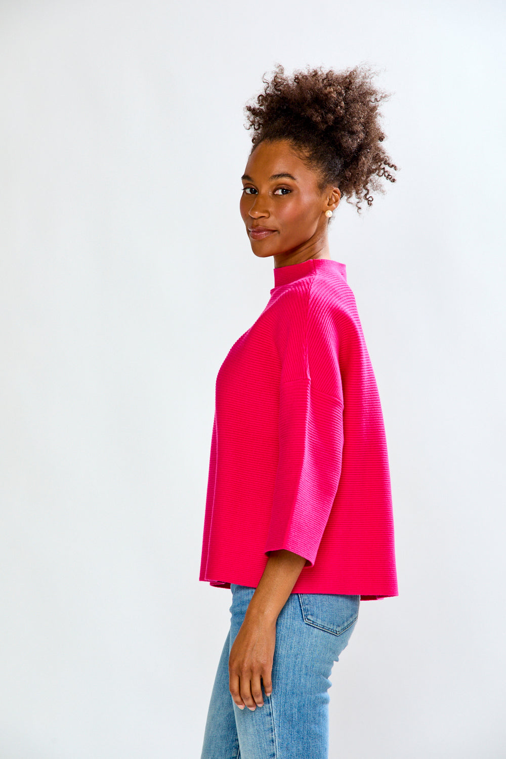 Girl is pink sweater