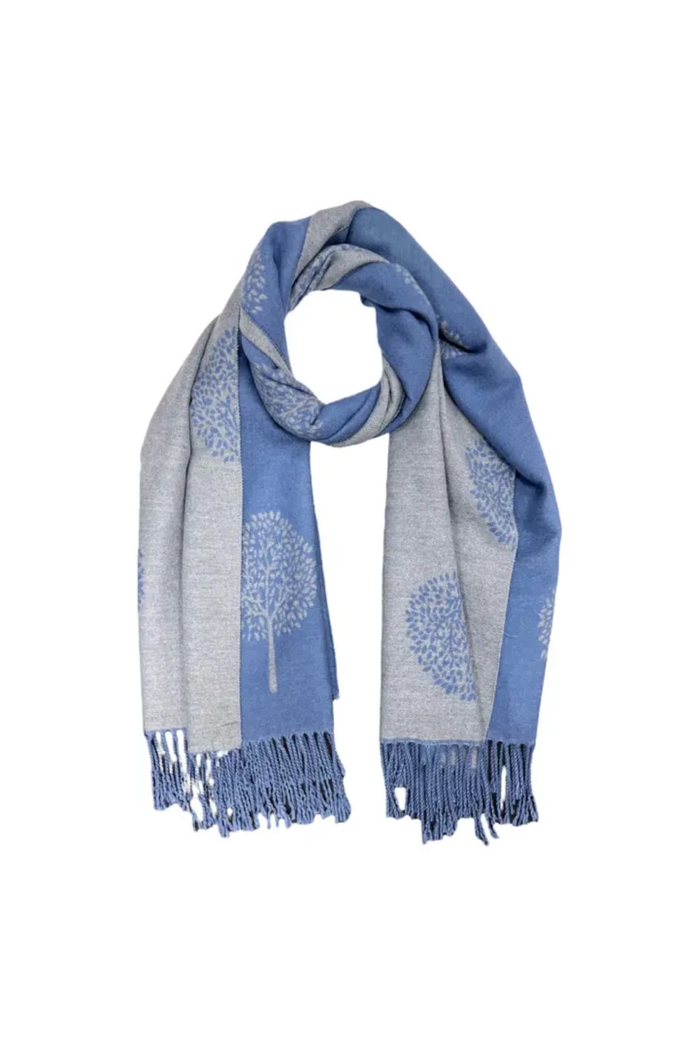 Denim tree of life scarf