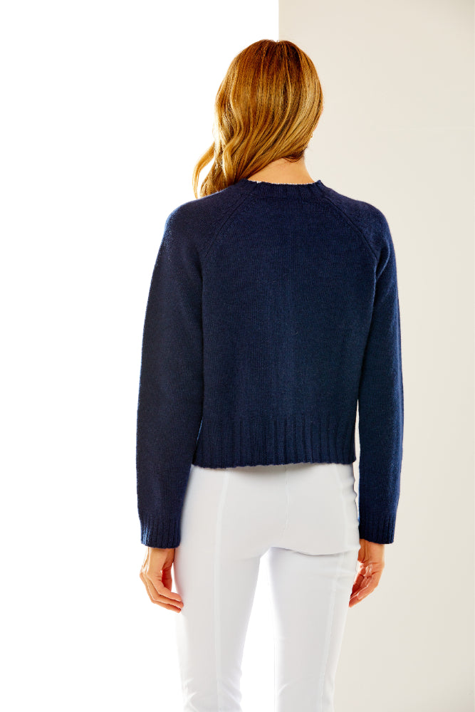 Raglan Pullover with Exposed Seam