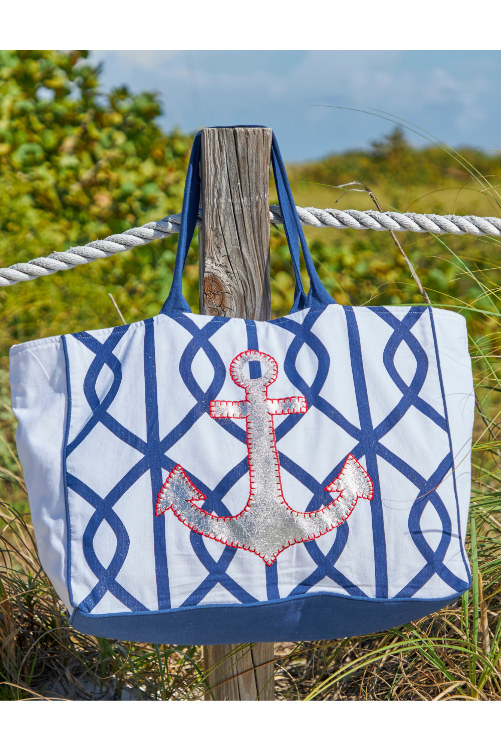 Anchor logo beach bag