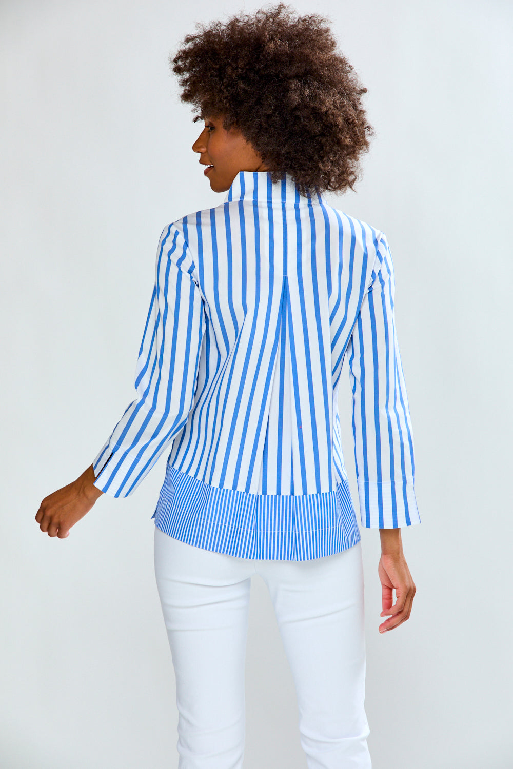 Woman in striped top