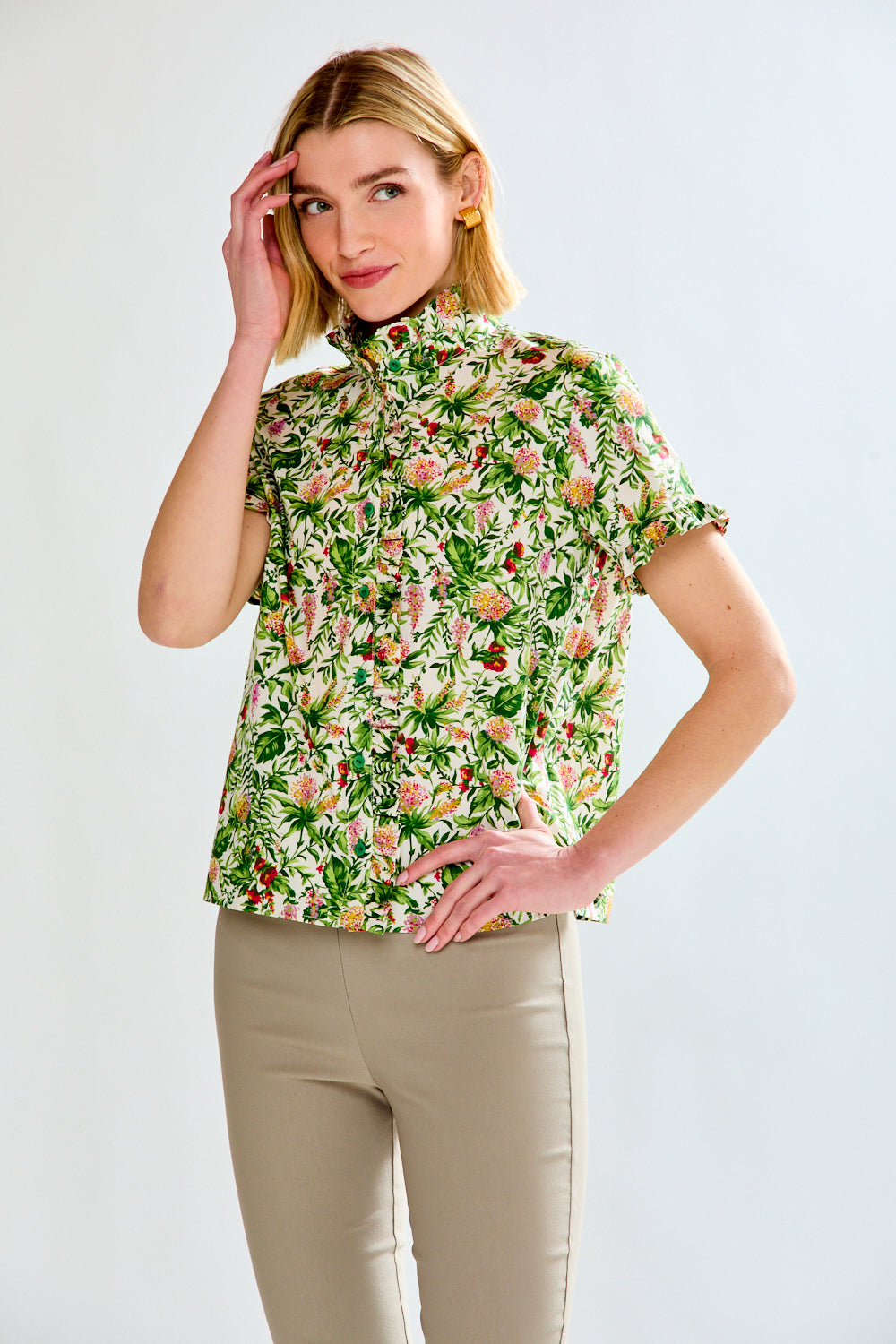 woman in floral energy