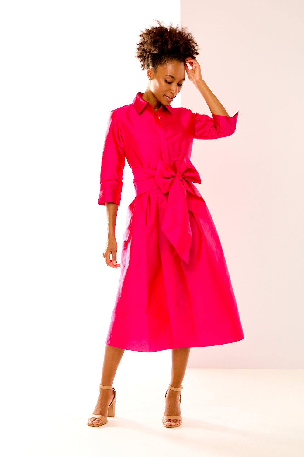 Celia Dress in Dark Fuchsia