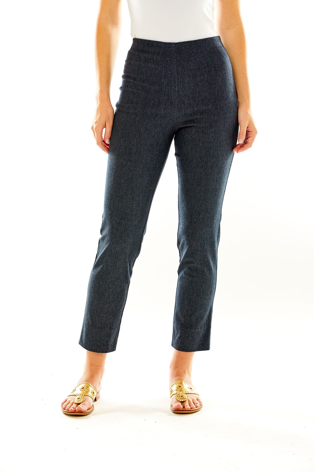 The Sara Campbell Flannel Sheri Pant in Denim