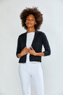 Woman wearing The Jackie Cardigan - Black
