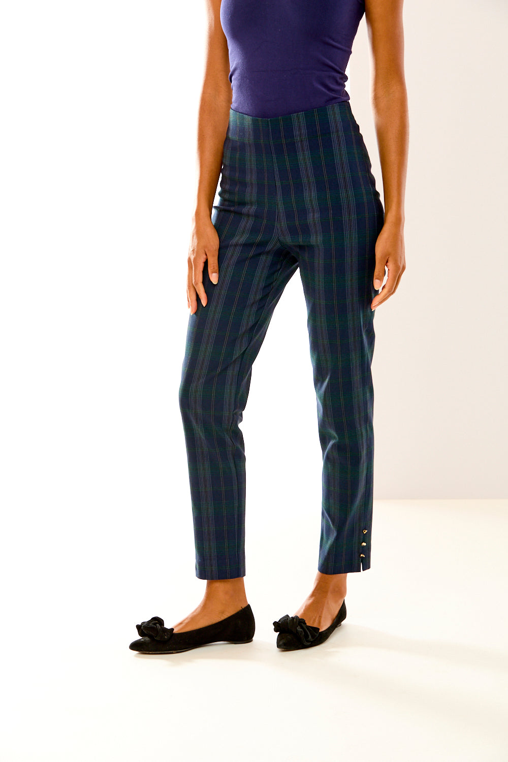 The Hudson Pant in Navy Plaid