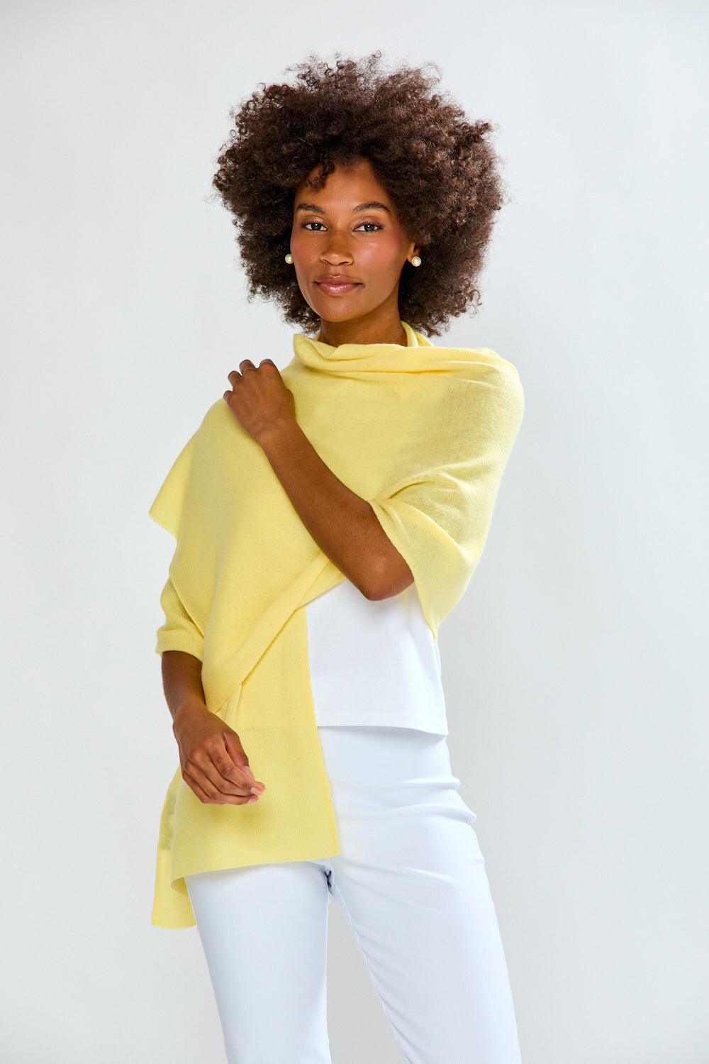 Woman in yellow scarf