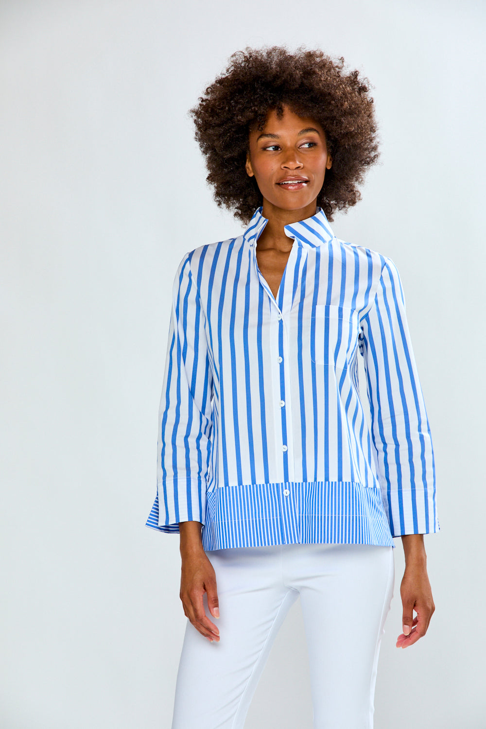 Woman in striped top