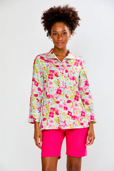 The Short Daniella Top in Poppies Meadow – Sara Campbell