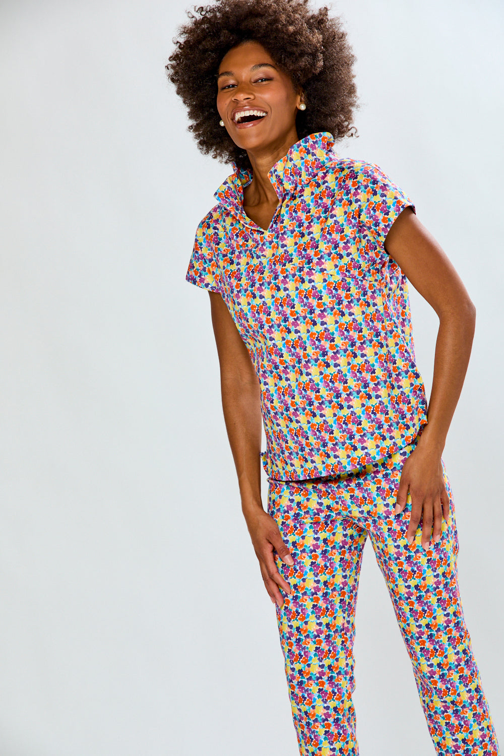 The Sheri Pant in Ditsy Floral Print – Sara Campbell