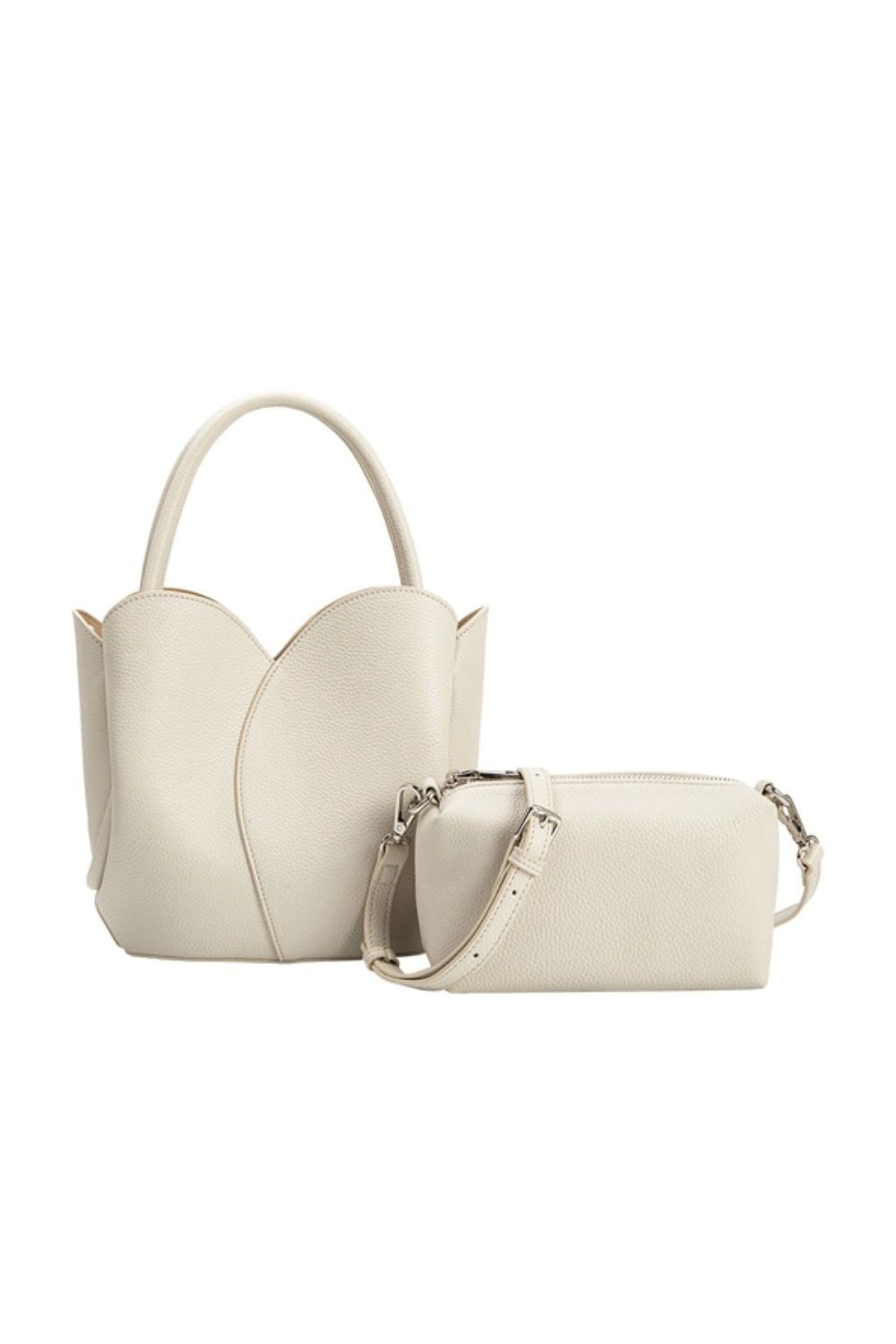 Tulip handbag in bone