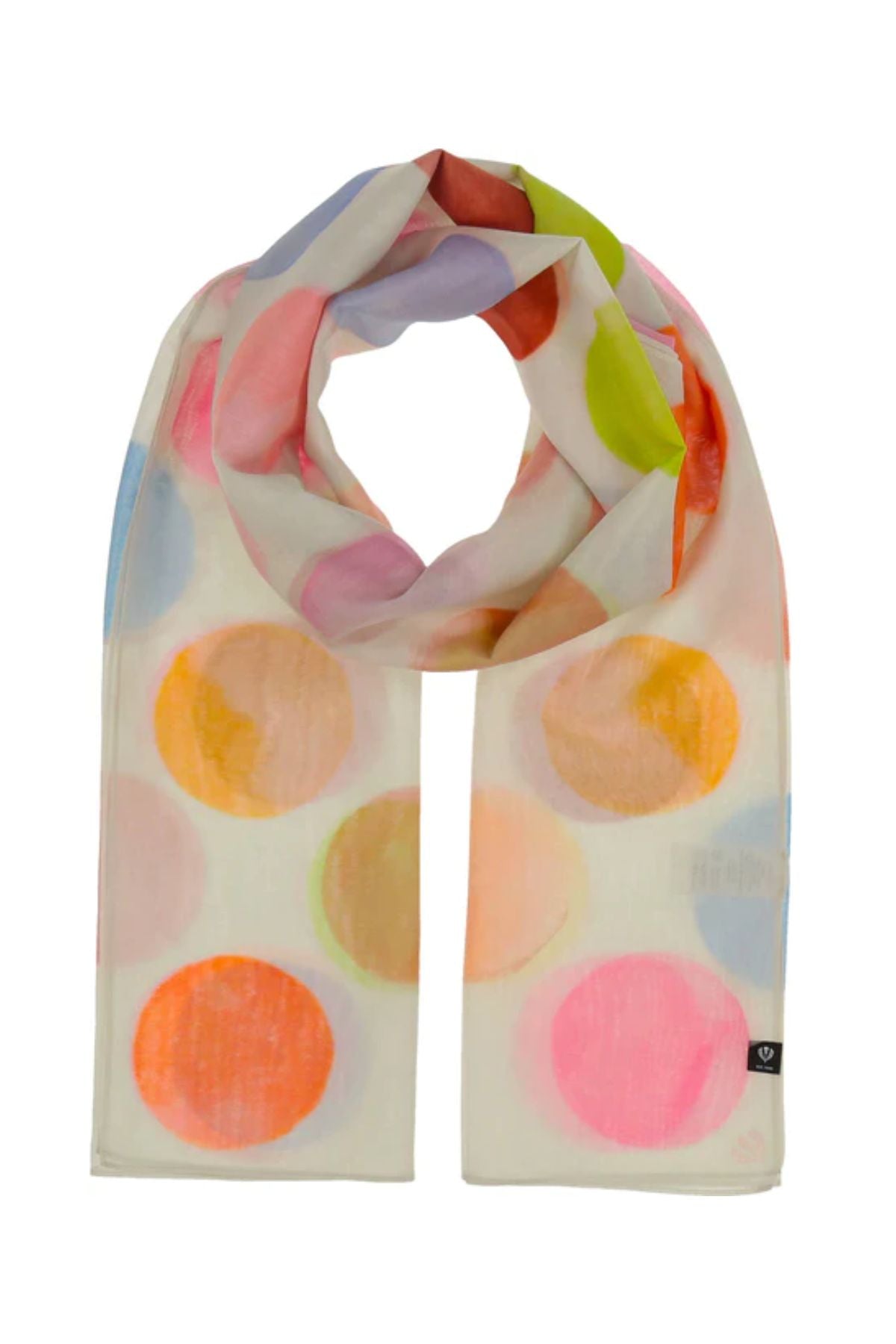 Multi print dot scarf