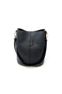 Black bucket bag