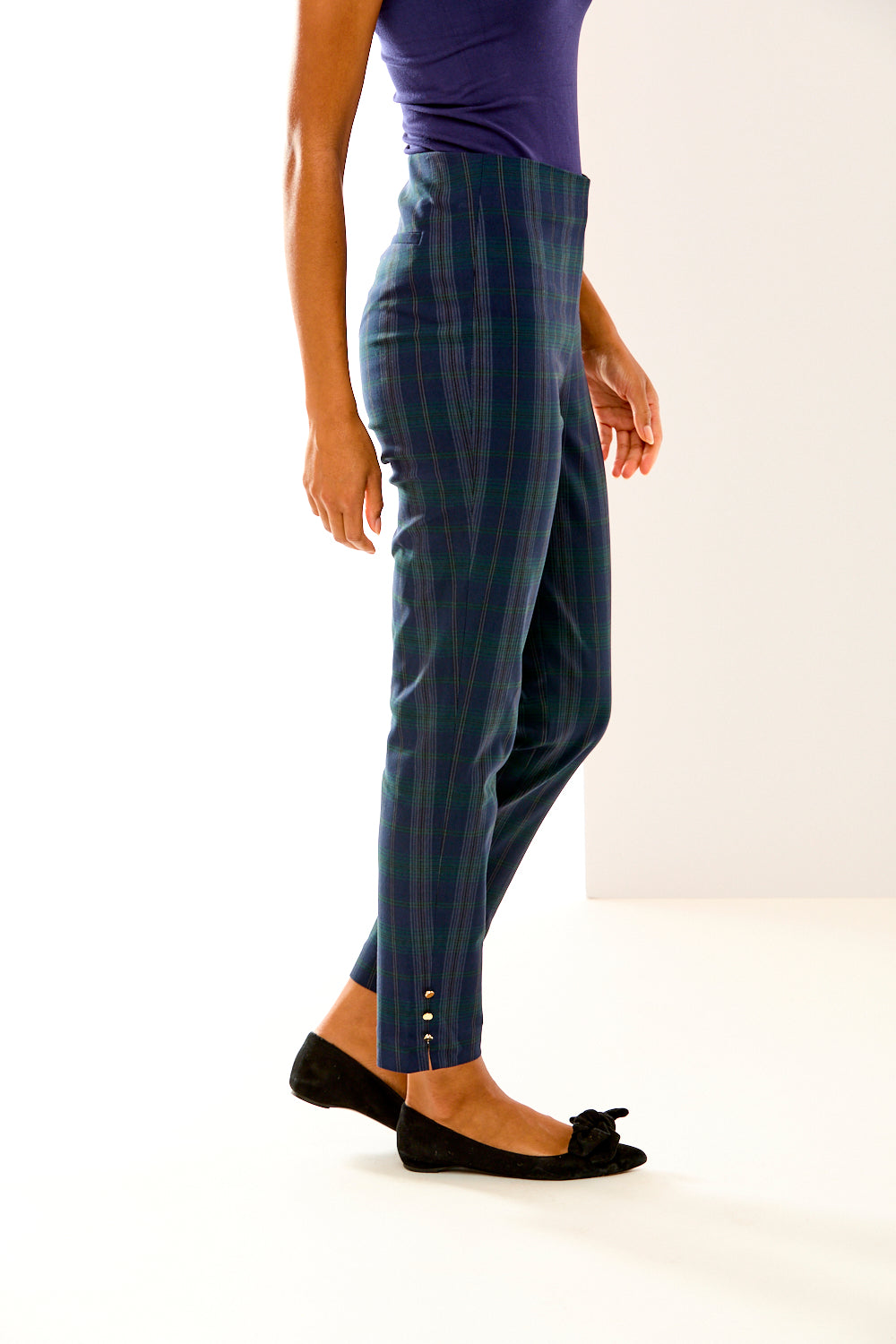 The Hudson Pant in Navy Plaid