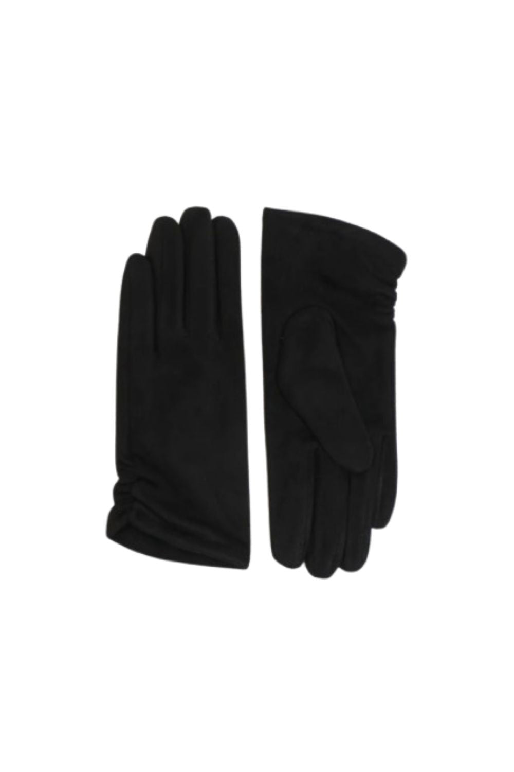 Black suede gloves