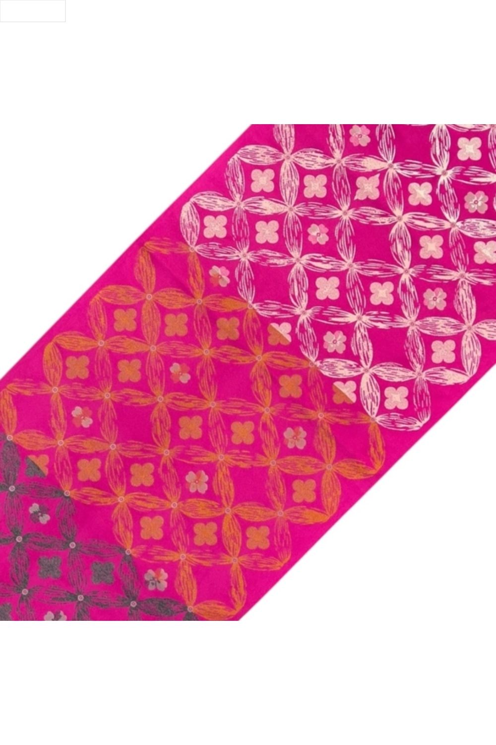 Pink patterned scarf