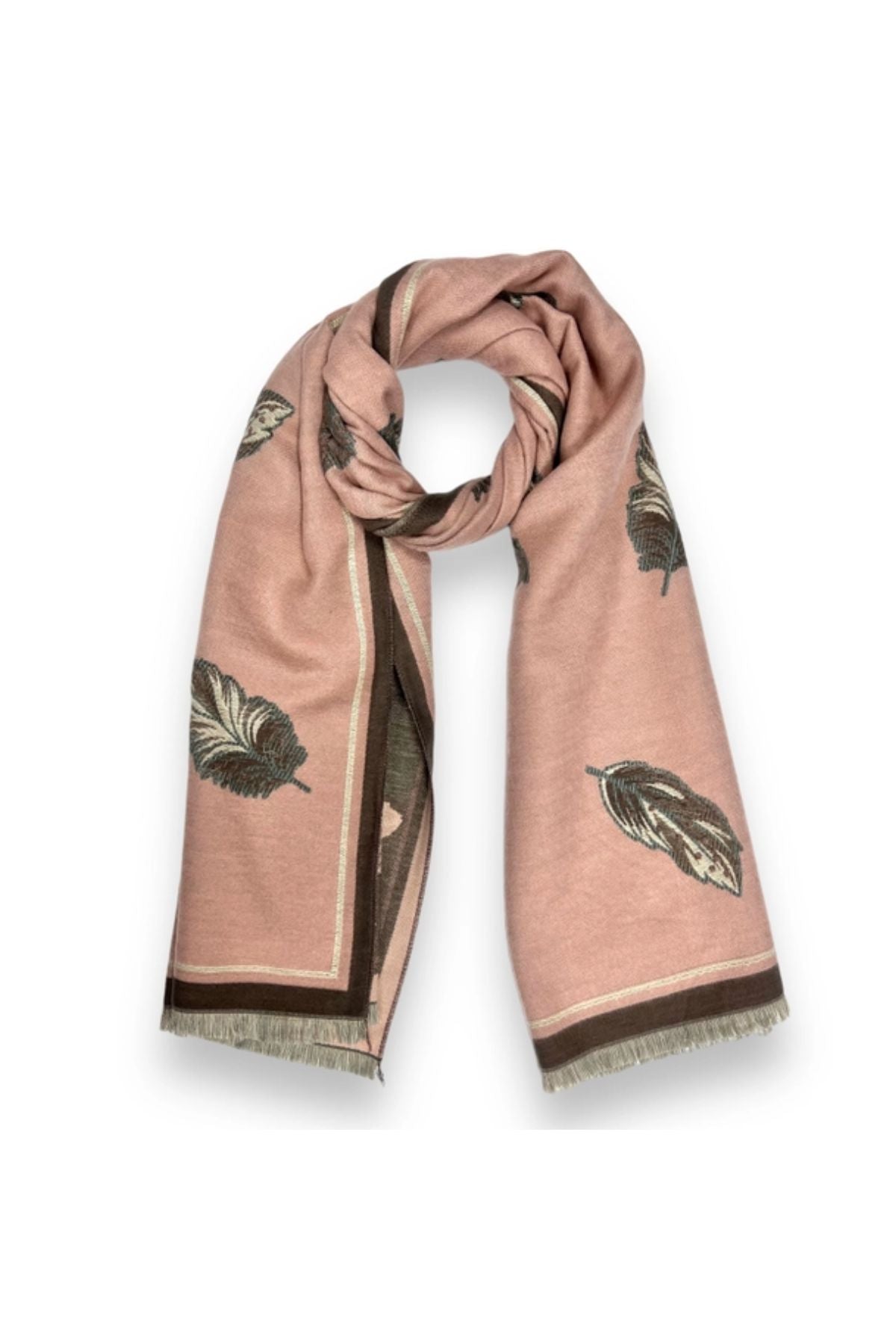 Pink feather scarf