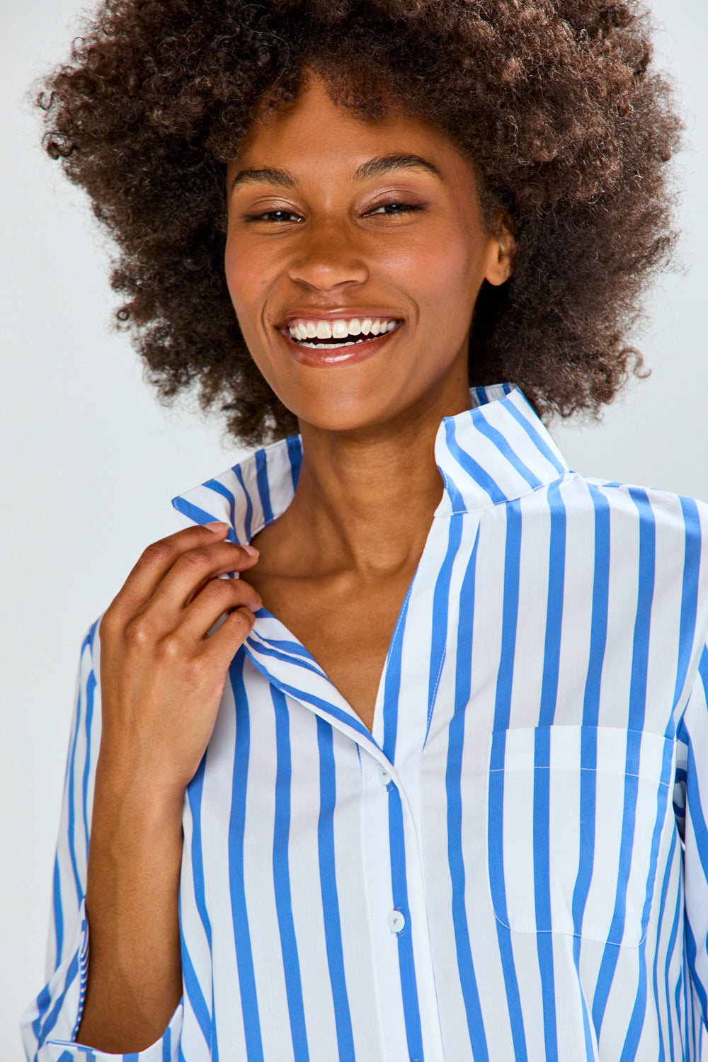 Woman in striped top