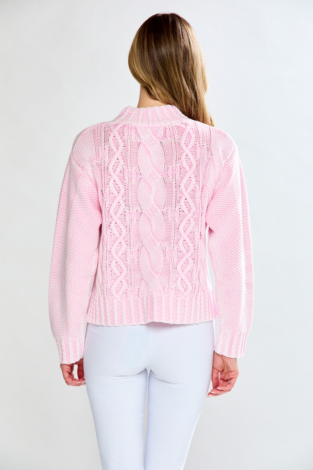 The Light Pink Cable Sweater
