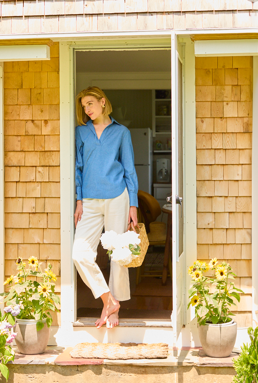 Woman standing in the door
