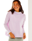Tipped Mock Neck Pullover