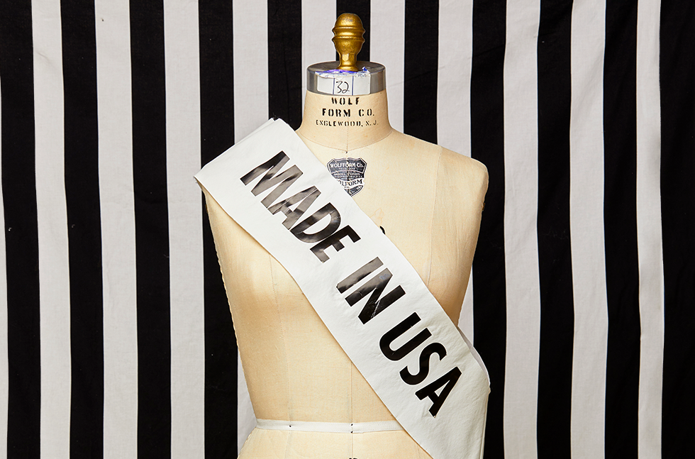 Body form with a sash that reads "Made in USA"