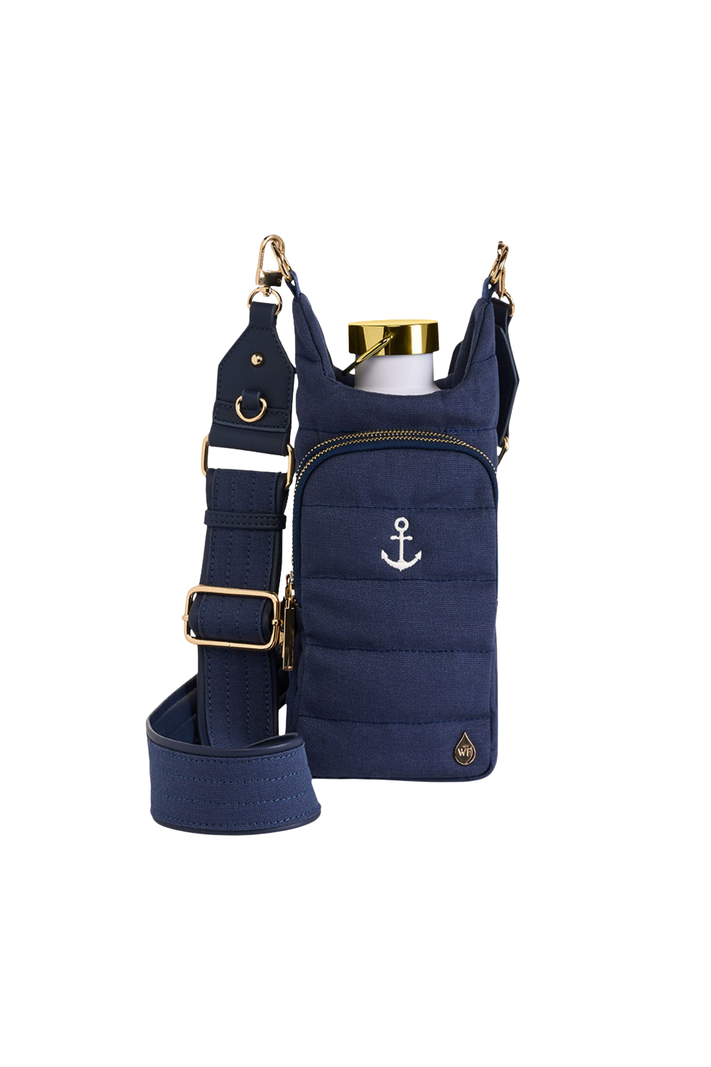 CANVAS HYDROBAG WITH ANCHOR EMBROIDERY-NAVY