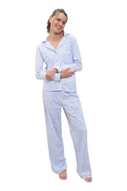 Woman in cape cod pajamas