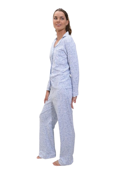 Woman in cape cod pajamas