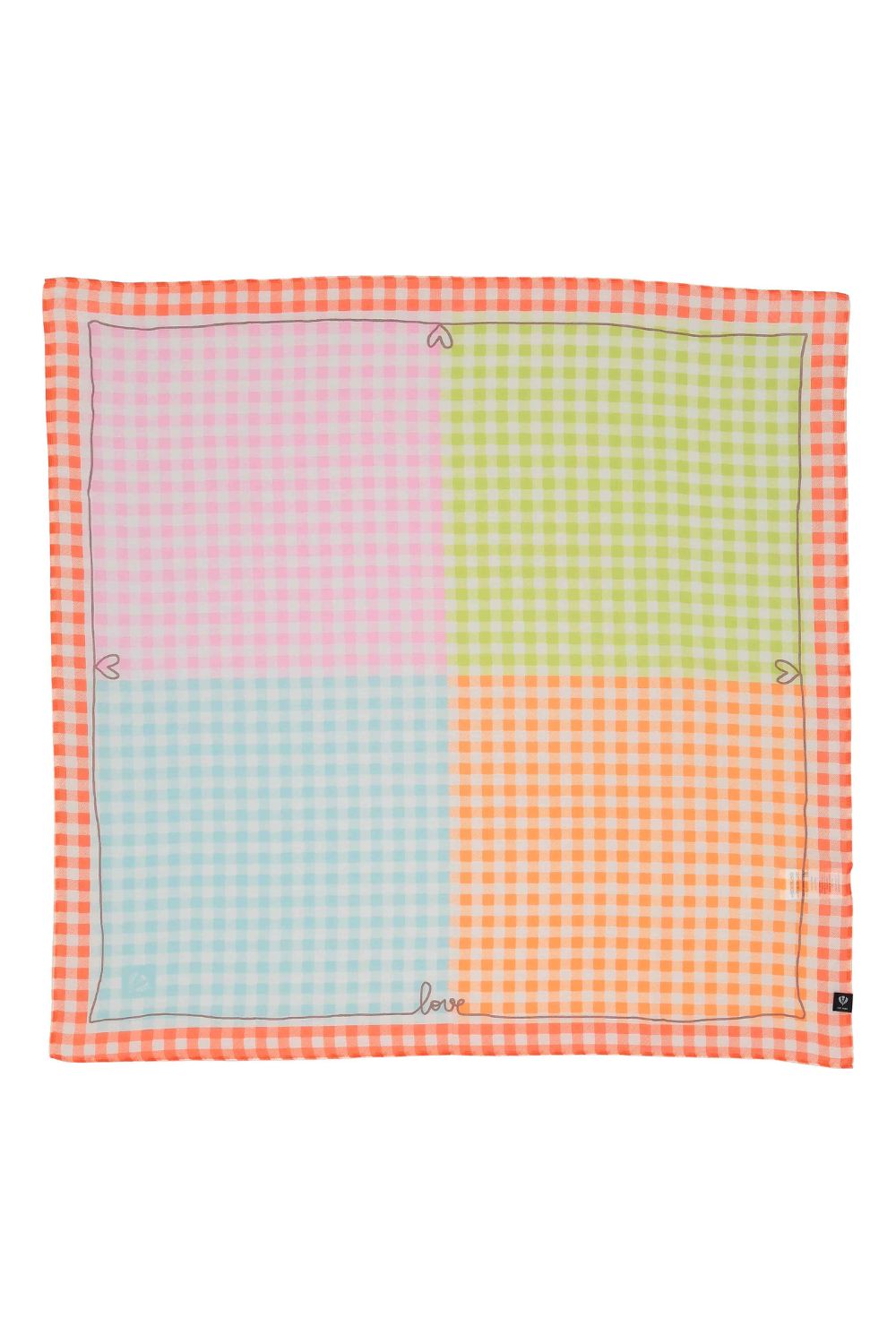 Multi gingham scarf