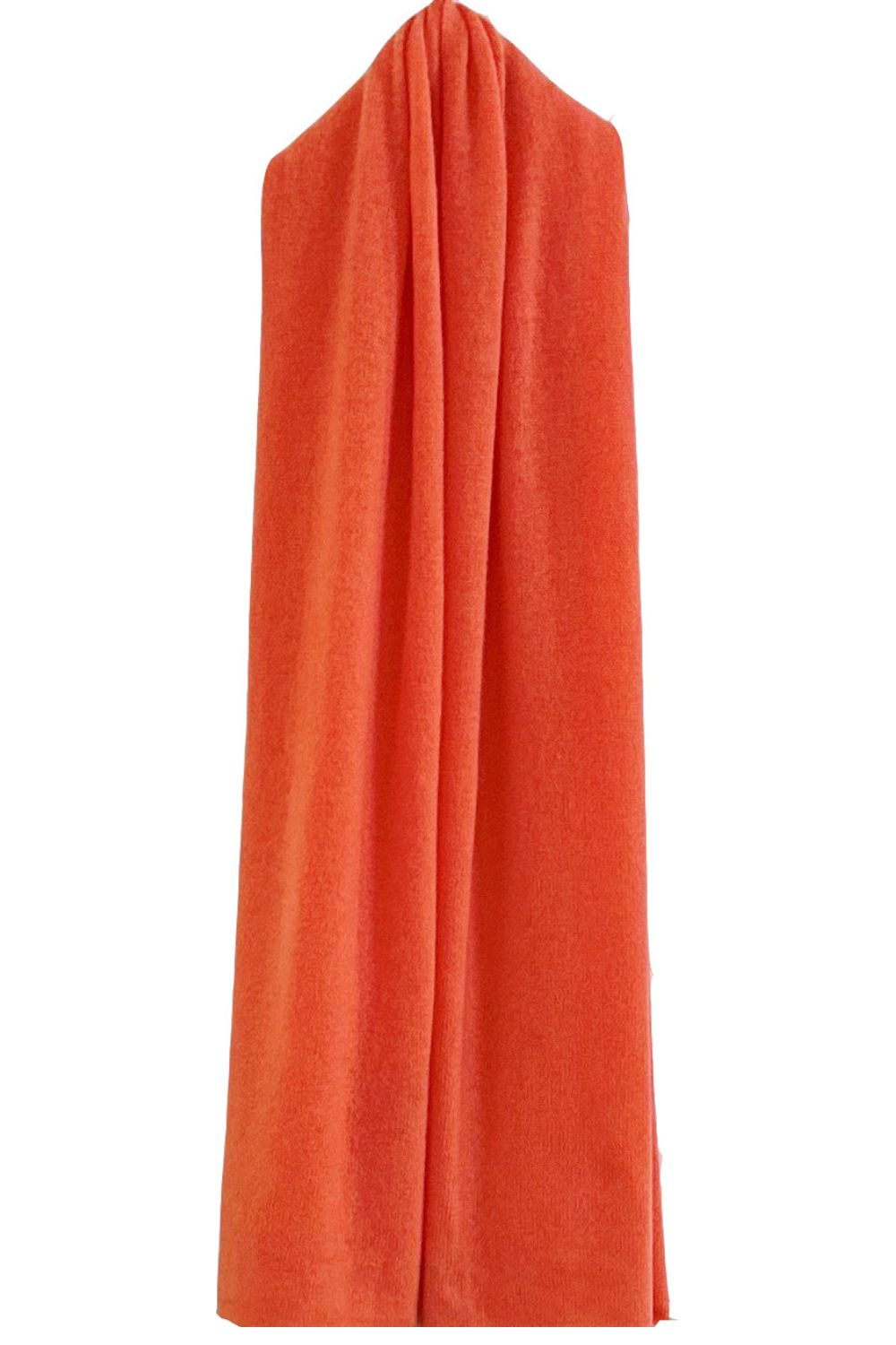 Coral cashmere scarf